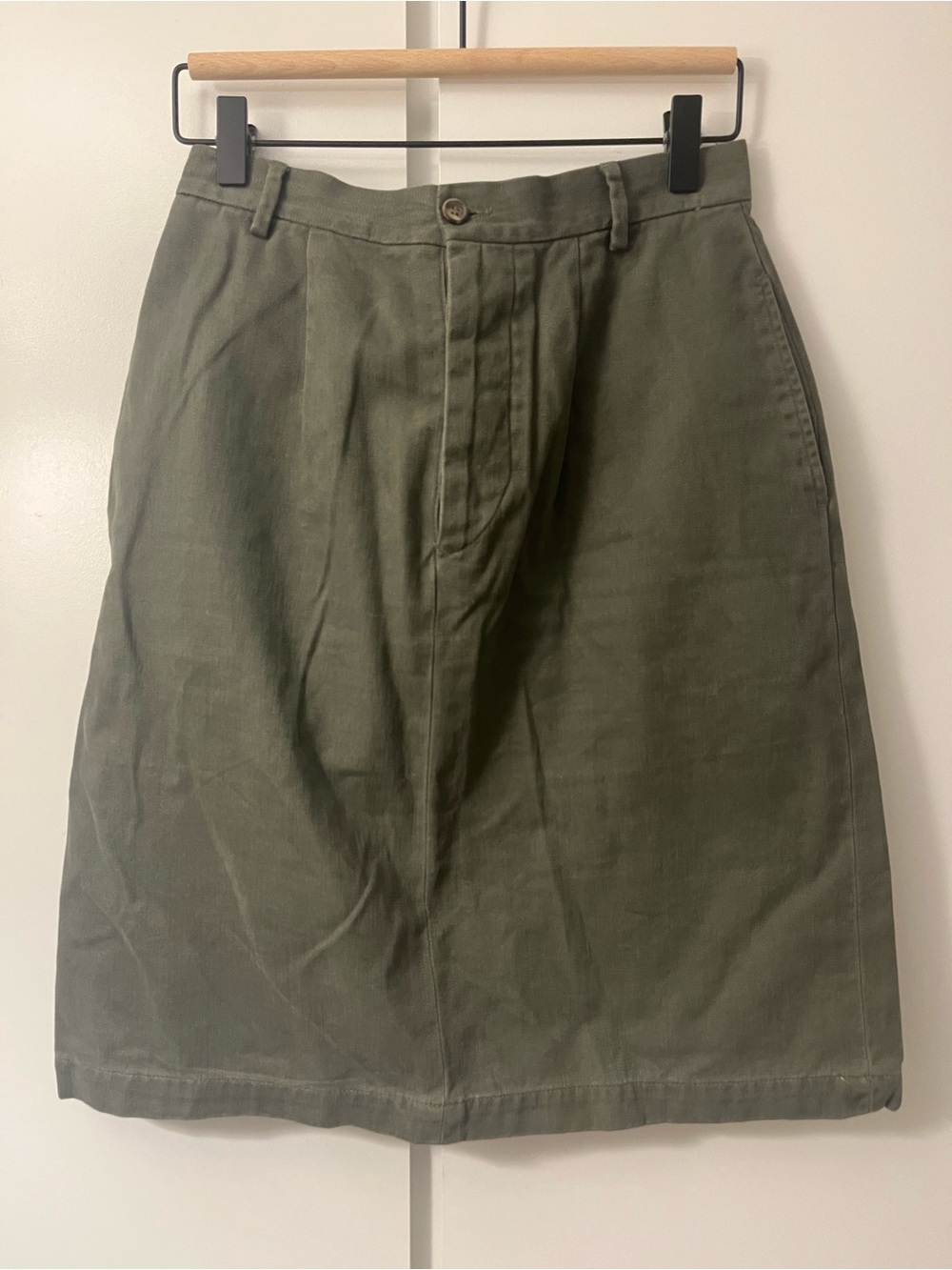 Ralph Lauren Vintage Olive Midi Utility Skirt